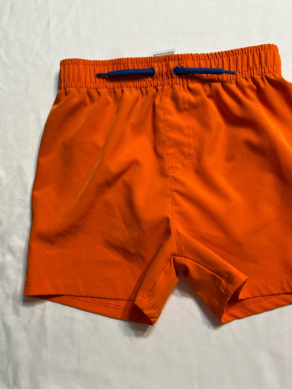 wonder nation Orange Boys Swim Trunks with Blue Drawstring